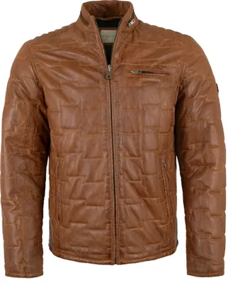 Produktbild von Bugatti - Herren Lederjacke Steppjacke Lammnappa cognac : 58