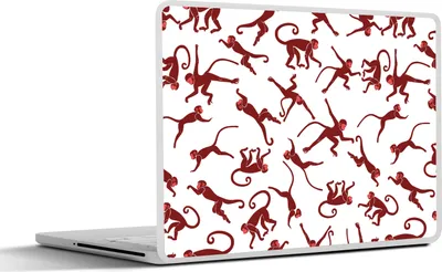Produktbild von MuchoWow® Laptop Aufkleber Sticker Cover Muster - Dschungel - Affe - Tier 40x30 cm - Laptop Dekoration - Selbstklebend