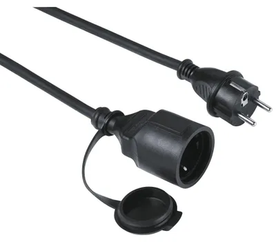 Obrázek produktu pro Hama Outdoor, 5 m, Venkovní, Přímý, IP44, Guma, Černá
