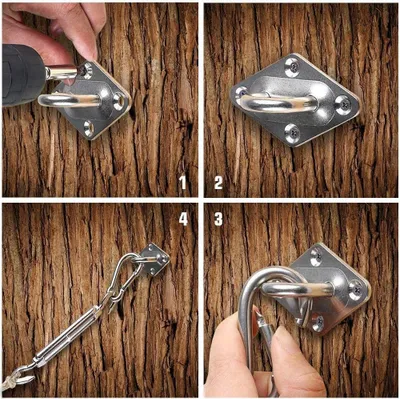 Immagine prodotto di Set di fissaggio per tende da sole - acciaio inox - 44 pezzi