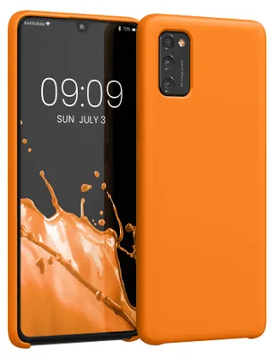 Produktbild von kwmobile Handyhülle für Samsung Galaxy A41 Hülle - Case Silikon - Kabelloses Laden - Schutzhülle Cover in Fruity Orange