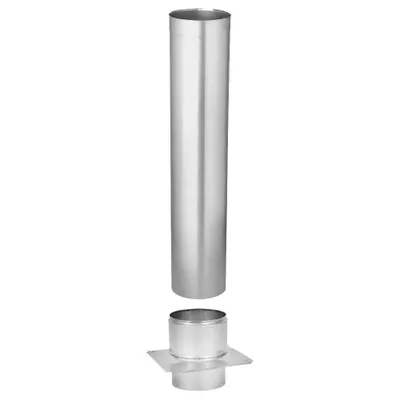 Produktbild von Schornsteinkopfverlängerung Ø 110 mm Edelstahl 1000 mm – Kaminerhöhung, einwandig