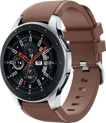 Produktbild von Strap-it Samsung Galaxy Watch 46mm Armband Silikon (KaffeeBraun)