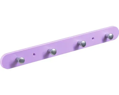 Produktbild von Hettich Garderobenleiste 4 Haken 38,0 x 4,0 x 0,8 cm rosa
