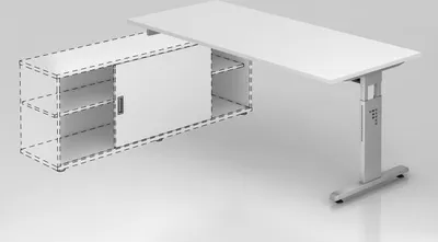 Produktbild von Anbauschreibtisch OSE19, 180 x 80 cm