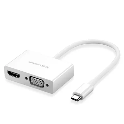 Image de Ugreen convertisseur vidéo USB type C - HDMI / VGA blanc (MM123)