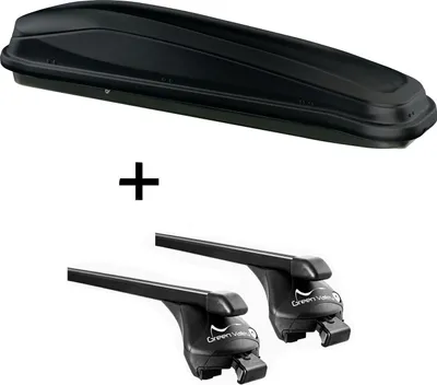 Produktbild von VDP Dachbox JUEASY300 300 Liter schwarz + Relingträger Quick kompatibel mit für Peugeot 508 Kombi (5 Türer) ab 2018 anliegende Reling