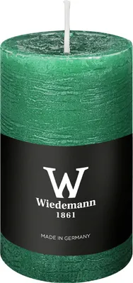 Produktbild von Stumpenkerze aus Paraffin, Seegrün, Marble Rustik, Wiedemann, 90/58 mm, Brenndauer ca. 30h, durchgefärbt