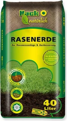 Produktbild von HACK Rasenerde 40 Liter torffrei mit Mykorrhiza und Zeolithe für Neuanlage und Ausbesserung