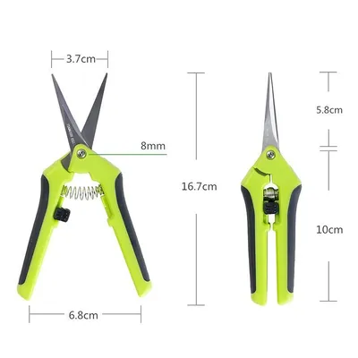 Produktbild von Gartenschere mit Federmechanismus – Scharfe Bypass-Schere für Pflanzen, Äste & Sträucher | Ergonomischer Griff | Sicherheitsverriegelung | 16,5 cm