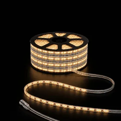 Produktbild von LED-Tunnelband 50 Meter, 2835, 220V AC, 9W/Meter, IP65, 120 LEDs/Meter - Verbindbar bis 250 Meter - Warmweiß, 2300K - 3500K