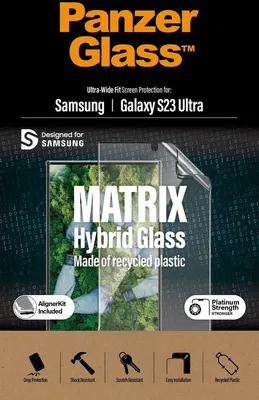 Obrázok produktu pre Hybridné sklo PanzerGlass Matrix pre Galaxy S23 Ultra