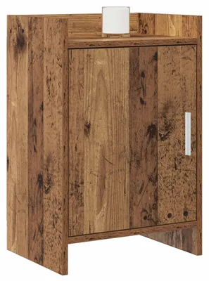 Image de vidaXL Tables de chevet en bois recyclé 40 x 30 x 60 cm, aggloméré