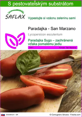 Obrázok produktu pre SAFLAX - Paradajka - San Marzano - Lycopersicon esculentum - 10 Semená - S pestovateľským substrátom bez klíčkov