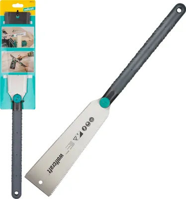 Zdjęcie produktu dla wolfcraft GmbH 6951000, Piła japońska, Plastik, Drewno, Czarny, Stal nierdzewna, Czarny, 24 cm