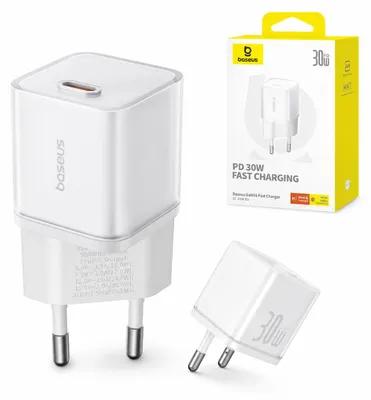 Zdjęcie produktu dla Ładowarka sieciowa Baseus GaN5 Mini PD 30W 1x USB-C biała