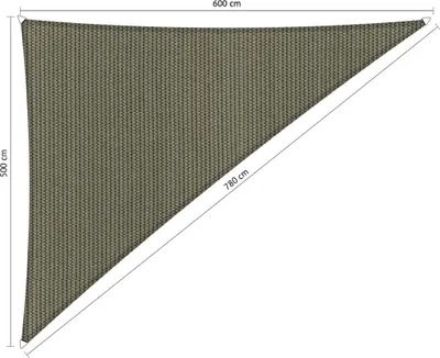 Zdjęcie produktu dla SHADOW COMFORT 5 x 6 x 7,8 m Trójkątna markiza Desert Storm 90° Asymetryczna