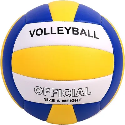 Produktbild von Volleyball Größe 5 aus weichem Kunstleder, für drinnen und draußen, Volleyball-Sport-Training und -Spiel, für Anfänger, Jugendliche und Erwachsene, 8,2