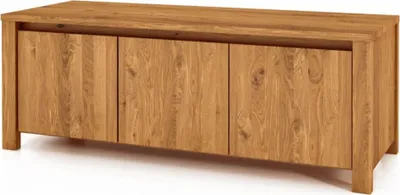 Produktbild von Kommode Tinci aus Wildeiche massiv 115x45x43 mit 3 Türen und Holzbeinen
