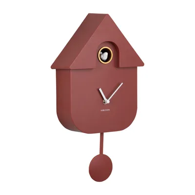 Produktbild von Karlsson - Kuckucksuhr Modern Cuckoo - Rot - 8.5x21.5x41cm