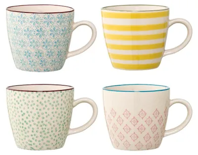 Produktbild von Bloomingville Patrizia Becher Yellow Steingut 4er Set
