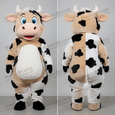 Produktbild von Beiger MASTICOT gescheckter Holstein-Kuh-Maskottchen