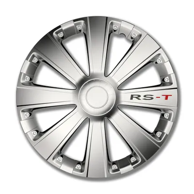 Produktbild von 4 STK 14 Zoll RS-T silber PETEX Radkappen Radzierblenden Satz PKW Auto