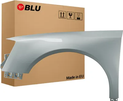 Zdjęcie produktu dla BLU Błotnik Premium pasujący do VW Volkswagen Passat B6 LR7L Lewy Srebrny SilberLeaf | 2005-2010 | Przedni Przód | Lakierowany | Gotowy do montażu | Ocynk