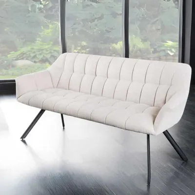 Produktbild von Moderne Sitzbank LYON 165cm mit Lehnen champagner beige