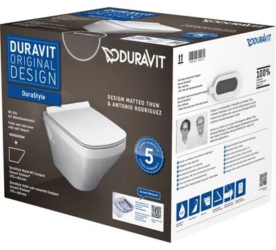 Produktbild von Duravit Duravit Wand-WC-Set DURASTYLE COMPACT RIMLESS we