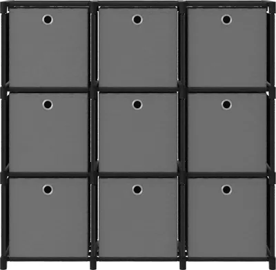 Obrázok produktu pre vidaXL Regál z kociek s 9 boxmi čierny 103x30x107,5 cm látka