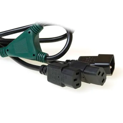 Image de ACT 230V splitcable C14 - 2 x C13 1.8 m Noir 1,8 m