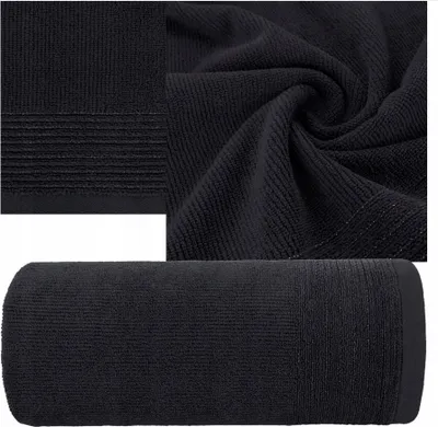 Produktbild von Eurofirany Baumwoll Badetuch 30x50 cm Schwarz 500 gsm