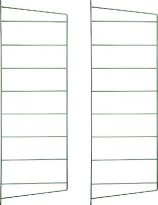 Immagine prodotto di Natural Goods Berlin 2X supporto per mensola TEGEL - supporto in metallo per mensole sospese (scala a muro) in soggiorno, cucina, bagno e ripostiglio, 8 livelli, 250 mm, verde