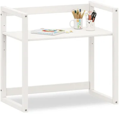 Image de Bureau pour enfant Azomor réglable en bois massif, idéal pour les chambres d'enfant compactes