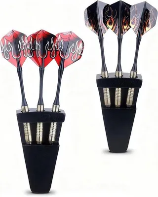 Produktbild von Famanu Wandhalterung und Tischständer für 9 Darts - Holz Dart-Halter für die Aufbewahrung