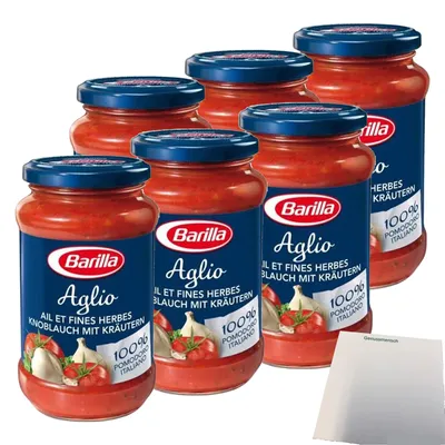 Produktbild von Barilla Sauce Aglio VPE (6x400g Glas) + usy Block