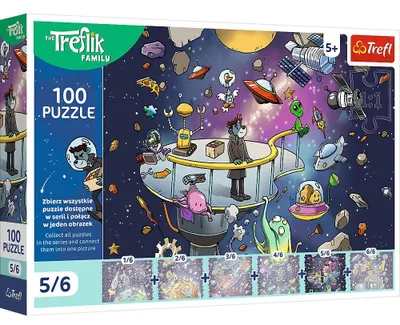 Produktbild von Puzzle 100 Rodzina Treflików Bert w kosmosie 16545