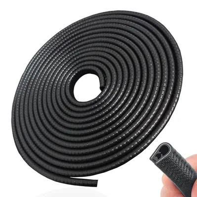 Immagine prodotto di Guarnizione in gomma a forma di "U", colore nero, lunghezza 20 metri