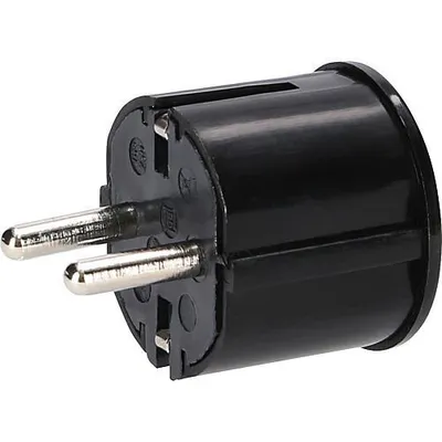 Produktbild von Schutzkontakt-Winkelstecker, schwarz, 250V / 10-16A, Serie 632s, 10 Stück