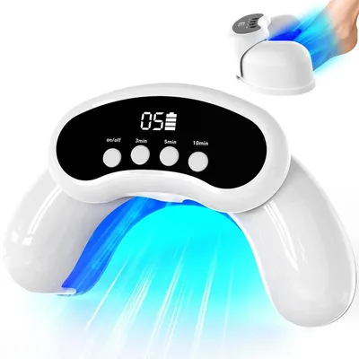 Produktbild von Faltbare UV LED Nagellampe 30 LEDs 45W Gel Lack Lampe mit Timer 3–10 Min tragbar für Reisen DIY Nail Art Studio Nutzung