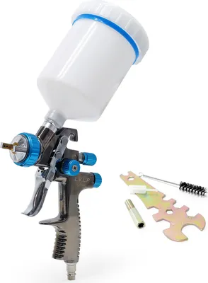 Produktbild von XPOtool LVLP Lackierpistole, 1,4 mm Düse, 500 ml Kunststoff Becher, 100 mm Strahlbreite, Spritzpistole Sprühpistole Airbrushpistole