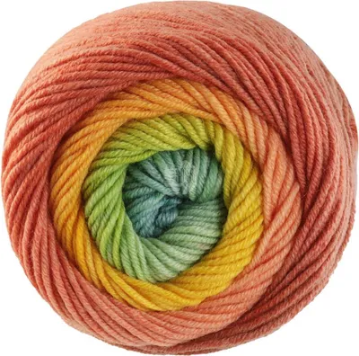 Immagine prodotto di Lana Grossa COOL WOOL BIG COLOR Classic in pura Lana extrafine Colore 4040 - Rosa/Arancione/Giallo sabbia/Ruggine