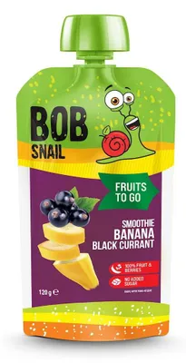 SMOOTHIE BANAN - CZARNA PORZECZKA BEZ DODATKU CUKRÓW 120 g - BOB SNAIL