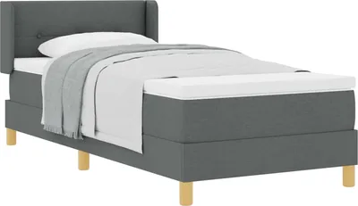 Obrázok produktu pre Posteľ s pružinovým rámom Tmavo šedá 200 x 80 cm látka