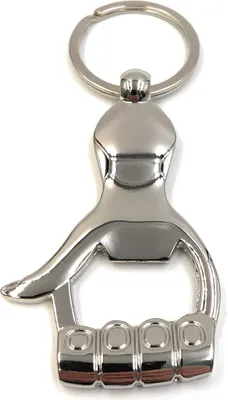 Image de Onwomania Porte-clés Main avec décapsuleur Argent Métal Pendentif Charm