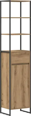 Produktbild von vidaXL Badezimmerschrank mit Tür Kunsthandwerk Eiche 40 x 30 x 180 cm