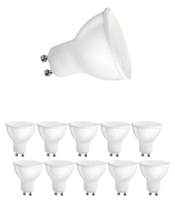 Obrázok produktu pre 10-balenie LED žiaroviek Spectrum, neutrálna biela, 6 W, 450 lm, GU10, 120°