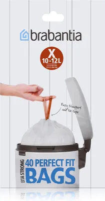 Produktbild von Brabantia Müllbeutel mit Zugband 40 Einzelbeutel X 10-12 L (1er Pack)
