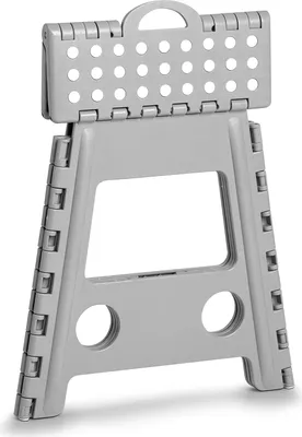 Produktbild von Tritthocker - klappbar - grau - 38 x 39 cm